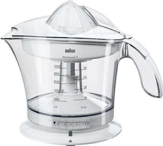 Braun Multiquick 3 MPZ9 Electric Juicer 20W with 1lt Capacity White