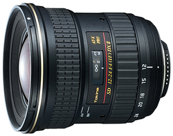 Tokina Crop Camera Lens AT-X 12-24mm F4.0 AF Pro DX II Wide Angle Zoom for Nikon F Mount Black