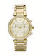 Michael Kors Parker Women's Watch Chronograph with Gold Metal Bracelet