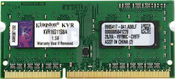 Kingston 4GB DDR3 RAM με Ταχύτητα 1600 για Laptop