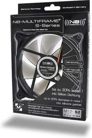 Noiseblocker Multiframe S-Series M12-S2 120mm 3-Pin Case Fan