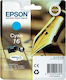 Epson 16 Μελάνι Εκτυπωτή InkJet Κυανό (C13T1622...