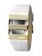 Esprit ES100692004 Digital Watch with White Leather Strap ES100692004