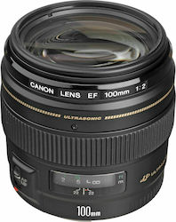Canon Full Frame Φωτογραφικός Φακός EF 100mm f/2 USM Telephoto για Canon EF Mount Black