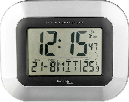 Technoline WS 8005 Масов Дигитален Часовник Сребрист