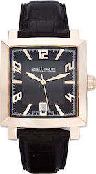 Saint Honore 8600278NBFR Watch Battery with Leather Strap