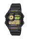 Casio Collection Digital Men's Watch 42mm Chronograph Battery with Black Rubber Strap