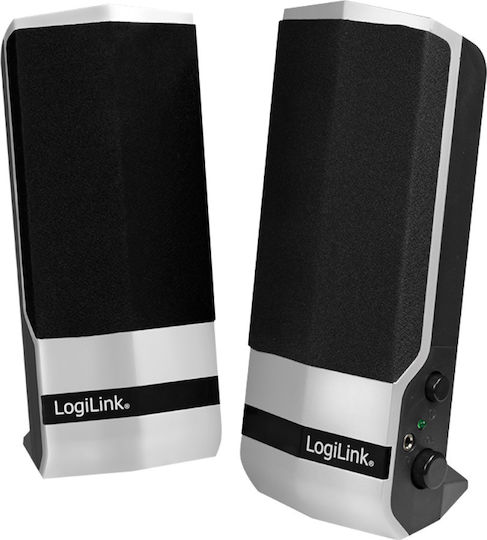 LogiLink SP0026 Ηχεία Υπολογιστή 2.0 με Ισχύ 4.8W Γκρι