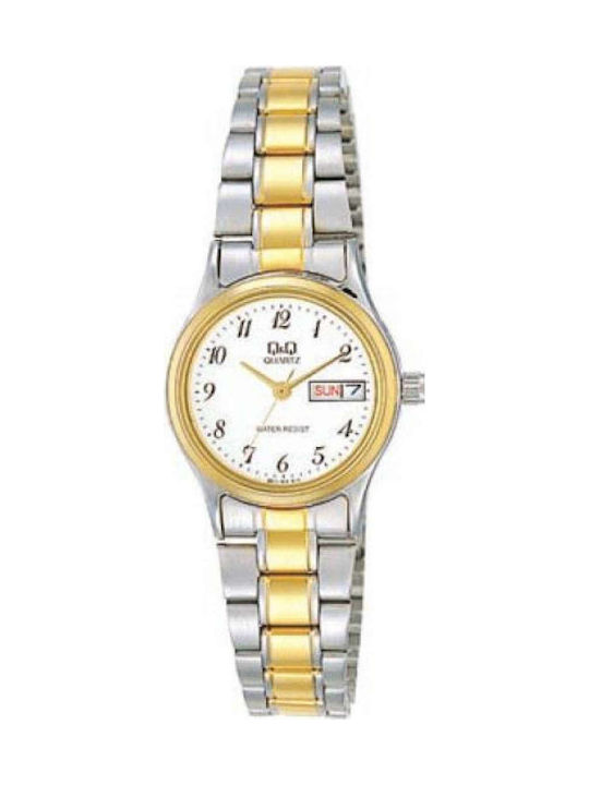 Q&Q BB17-404Y Watch with Gold Metal Bracelet BB17-404Y