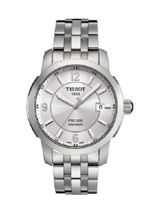 Tissot TSport PRC200 Watch Battery with Silver Metal Bracelet