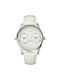 Guess Ανδρικό Ρολόι 39mm Μπαταρίας με Λευκό Δερμάτινο Λουράκι