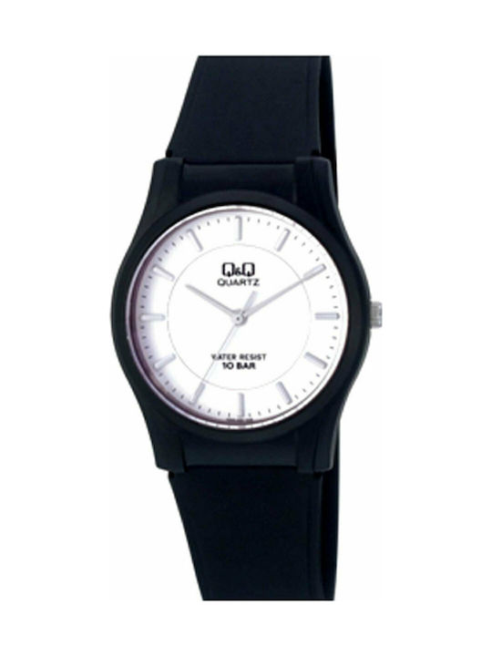 Q&Q VQ02J006Y Uhr Batterie mit Schwarz Kautschukarmband VQ02J006Y