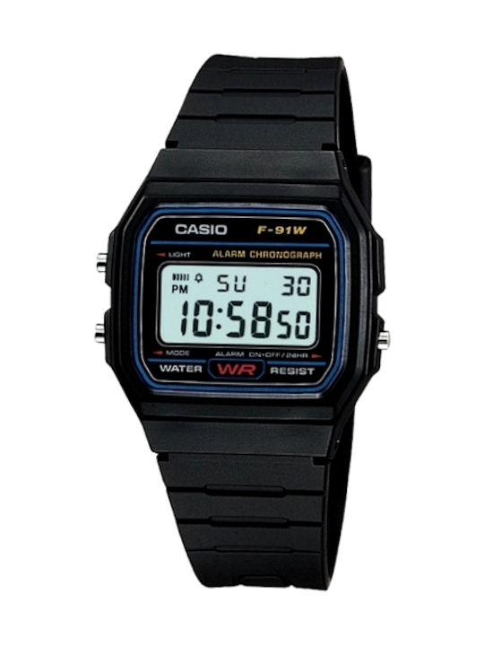 Casio Collection Digital Men's Watch Battery with Black Rubber