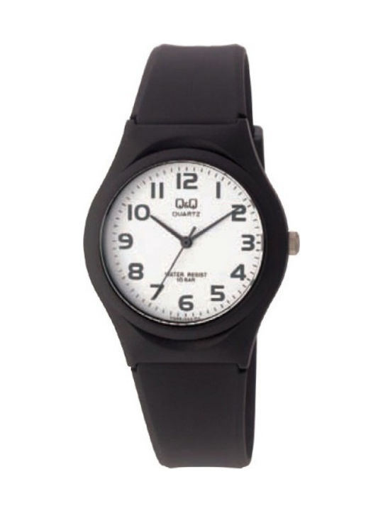 Q&Q VQ86J004Y Watch Battery with Black Rubber Strap VQ86J004Y