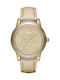 DKNY Watch with Beige Leather Strap