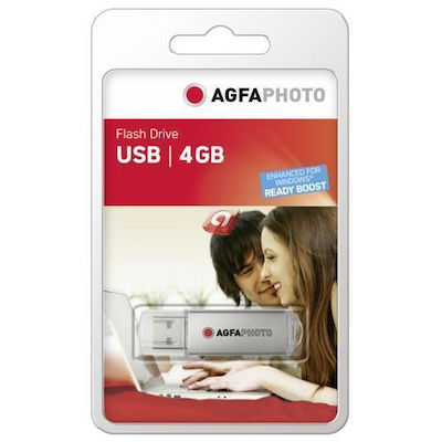 AgfaPhoto 4GB USB 2.0 Stick Ασημί