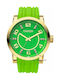 Breeze Watch with Green Rubber Strap