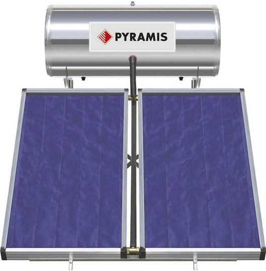 Pyramis Ηλιακός Θερμοσίφωνας 200 λίτρων Glass Διπλής Ενέργειας με 4τ.μ. Συλλέκτη