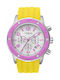 Vogue Vivid Chronograph Yellow Rubber Strap