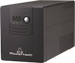 Powertech UPS Line-Interactive 1500VA 900W με 4 Schuko Πρίζες