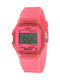Timex Digital Uhr mit Rosa Kautschukarmband T2N805