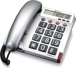 Audioline BigTel 48 Office Corded Phone for Seniors Silver