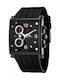 Lotus Watches Watch Chronograph Battery with Black Rubber Strap