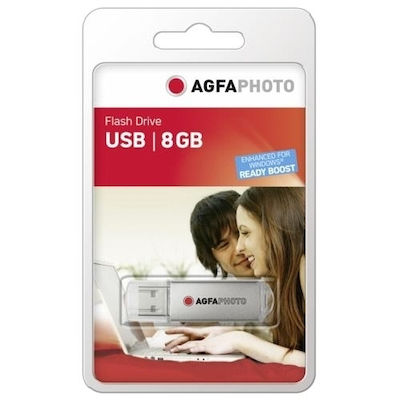 AgfaPhoto 8GB USB 2.0 Stick Argint