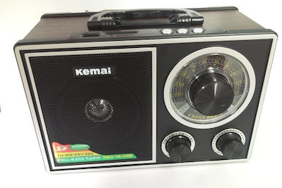 KEMAI MD-210 Portable Radio Rechargeable with USB Black