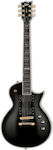 ESP LTD EC 1000 Elektrische Gitarre mit Form Les Paul und HH Pickup-Anordnung in Schwarz Farbe