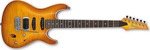 Ibanez SA260FM Elektrische Gitarre Stratocaster mit HSS Tonabnehmerkonfiguration Amber Burst mit Tasche