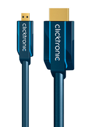 Clicktronic 70330 HDMI 2.0 HDMI male - micro HDMI male 5m Μαύρο Clicktronic 70330 HDMI 2.0 HDMI male - micro HDMI male 5m Μαύρο