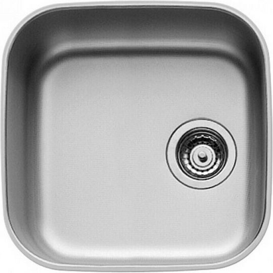 Pyramis Iris 1B 100009301 Undermount Sink Inox Satin W40xD40cm Silver