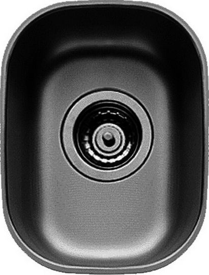 Pyramis Iris 1B 100009001 Undermount Sink Inox Satin W26.2xD35.7cm Silver