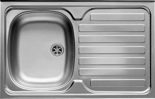 Pyramis International 1B 1D Επικαθήμενος Inox Σατινέ Μ80xΠ50cm Ασημί
