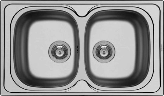 Maidtec Derby 2B Ένθετος Νεροχύτης Inox Σατινέ Μ86xΠ50cm Ασημί