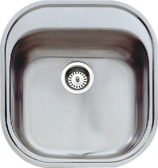 Teka Stylo 1C Ένθετος Νεροχύτης Inox Σατινέ Μ46.5xΠ48.5cm Ασημί