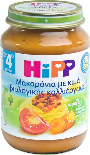 Hipp Baby Meal Spaghetti Bolognese with Flavor Spaghetti with Organic Minced Meat 190gr for 4+ Months