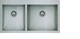 Macart Square N-200 Drop-In Sink Right Inox Satin W86xD51cm Silver