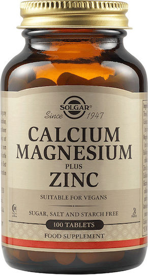 Solgar Calcium Magnesium Plus Zinc 100 tabs