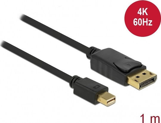 DeLock Kabel DisplayPort-Stecker - Mini-DisplayPort-Stecker 1m Schwarz (82698)