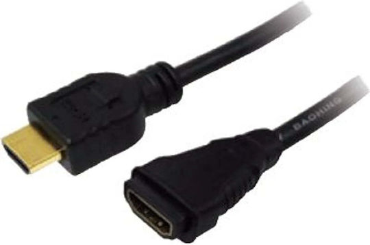 LogiLink HDMI 1.4 High Speed 1080p 120Hz Cable HDMI Male - HDMI Female 2m Black