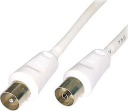 Geti Cablu De Antenă Coaxial De Sex Masculin - Coaxial De Sex Feminin Alb 2.5m