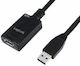 LogiLink USB 3.0 Cablu USB-A - USB-A female Negru 5m UA0127
