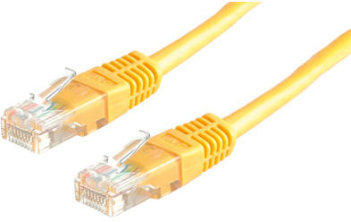 Roline U/UTP Cat.5e Ethernet Network Cable 1m Yellow 1pcs