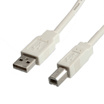 Roline 0.8m USB 2.0 Cable A-Male to B-Male White (11.99.8809)