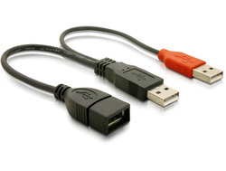 DeLock 65306 USB-A 2x Mascul În USB-A Feminin
