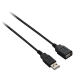 V7 USB 2.0 Cablu USB-A de sex masculin - USB-A femelă Negru 3m V7E2USB2EXT-03M