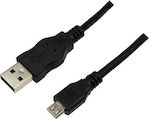LogiLink Regular USB 2.0 to micro USB Cable Μαύρο 5m (CU0060)