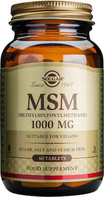 Solgar MSM 1000mg Supplement for Joint Health 60 tabs 033984017337